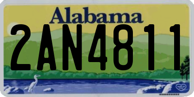 AL license plate 2AN4811
