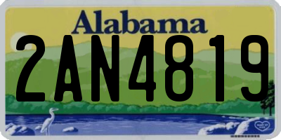 AL license plate 2AN4819