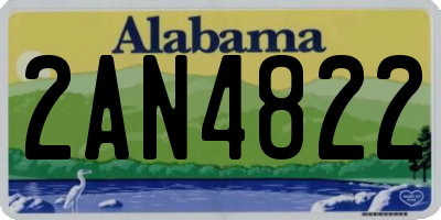 AL license plate 2AN4822