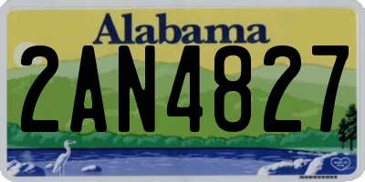AL license plate 2AN4827