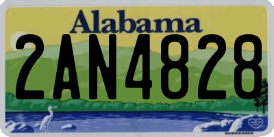 AL license plate 2AN4828