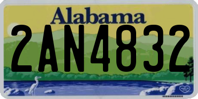 AL license plate 2AN4832