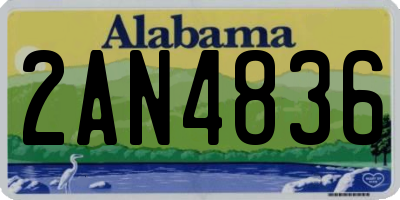 AL license plate 2AN4836