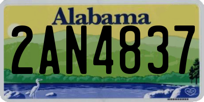 AL license plate 2AN4837