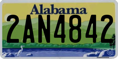 AL license plate 2AN4842
