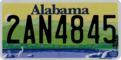 AL license plate 2AN4845