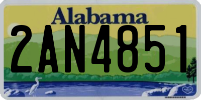AL license plate 2AN4851