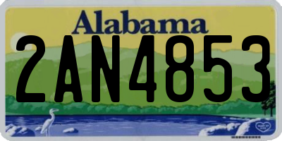 AL license plate 2AN4853