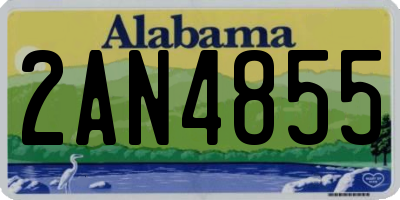 AL license plate 2AN4855