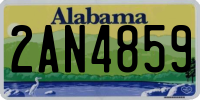 AL license plate 2AN4859