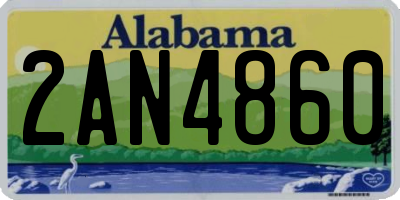 AL license plate 2AN4860
