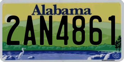 AL license plate 2AN4861