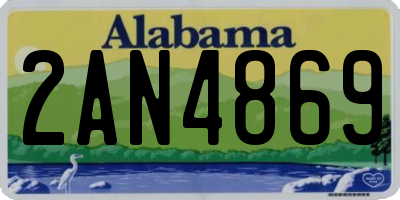 AL license plate 2AN4869
