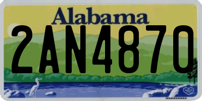 AL license plate 2AN4870