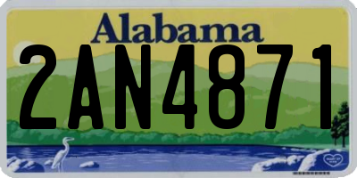 AL license plate 2AN4871