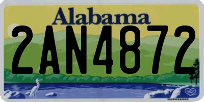 AL license plate 2AN4872