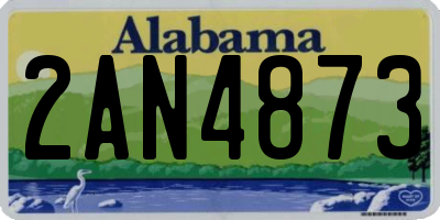 AL license plate 2AN4873