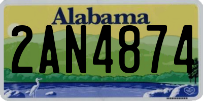 AL license plate 2AN4874