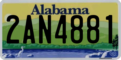 AL license plate 2AN4881