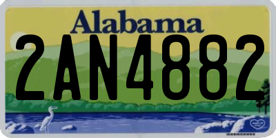 AL license plate 2AN4882