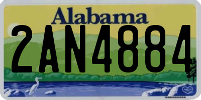 AL license plate 2AN4884