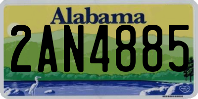 AL license plate 2AN4885