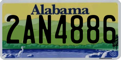 AL license plate 2AN4886