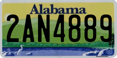 AL license plate 2AN4889