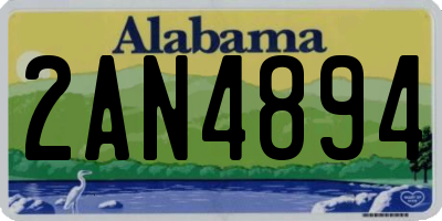 AL license plate 2AN4894