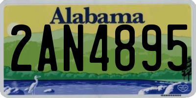 AL license plate 2AN4895