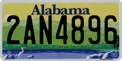 AL license plate 2AN4896