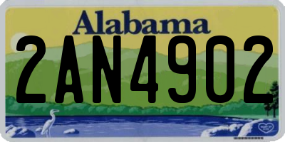 AL license plate 2AN4902