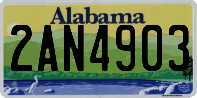 AL license plate 2AN4903
