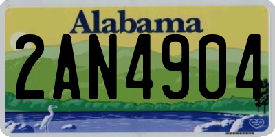 AL license plate 2AN4904