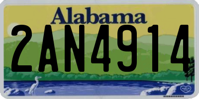AL license plate 2AN4914