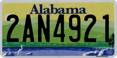 AL license plate 2AN4921