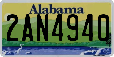 AL license plate 2AN4940