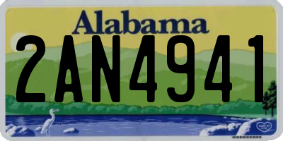 AL license plate 2AN4941