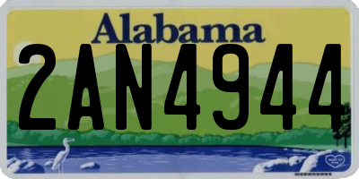 AL license plate 2AN4944