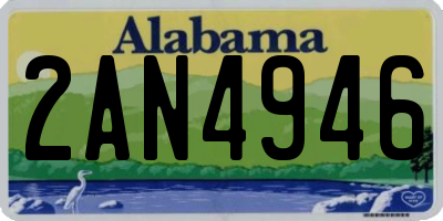 AL license plate 2AN4946