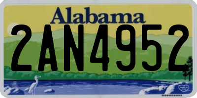 AL license plate 2AN4952