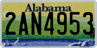 AL license plate 2AN4953