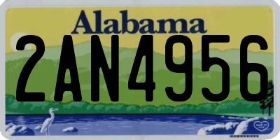AL license plate 2AN4956