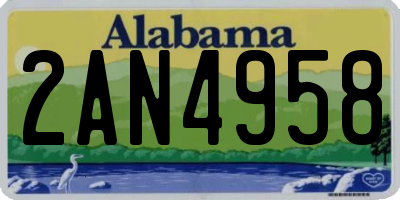 AL license plate 2AN4958