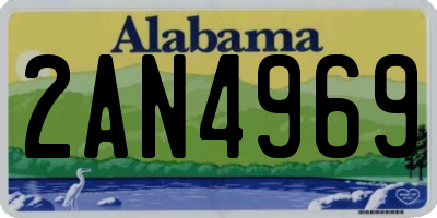 AL license plate 2AN4969