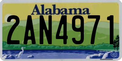 AL license plate 2AN4971