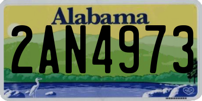 AL license plate 2AN4973
