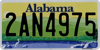 AL license plate 2AN4975