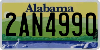 AL license plate 2AN4990