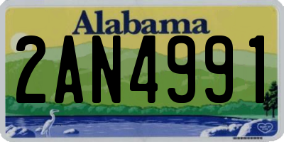 AL license plate 2AN4991